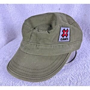 X GAMES Military Style‎ Hat Army Green Adjustable Vintage Skater Y2K